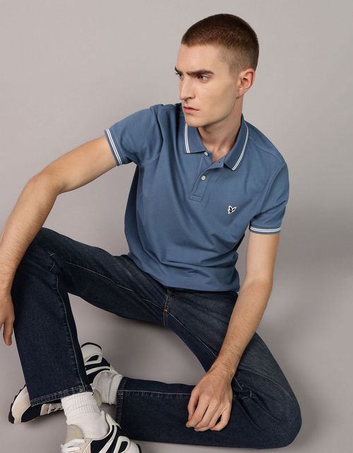Camiseta tipo polo de piqué de hombre AE