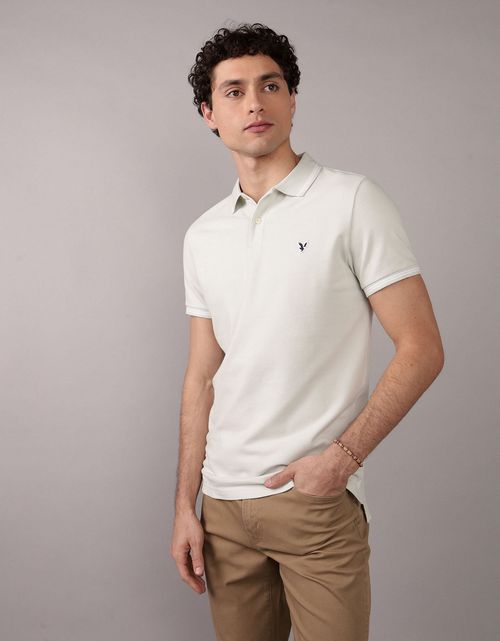 Camiseta tipo polo de piqué de hombre AE