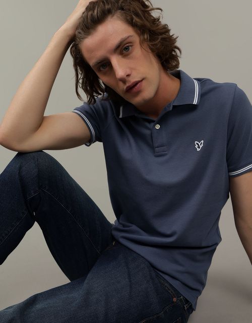 Camiseta tipo polo de piqué de hombre AE