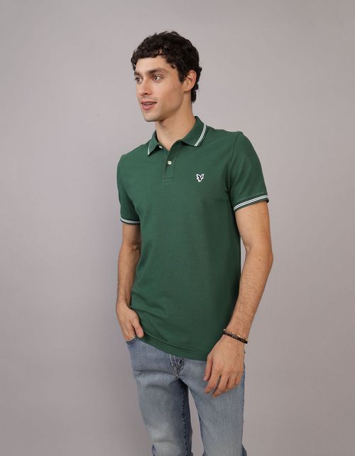 Camiseta tipo polo de piqué de hombre AE