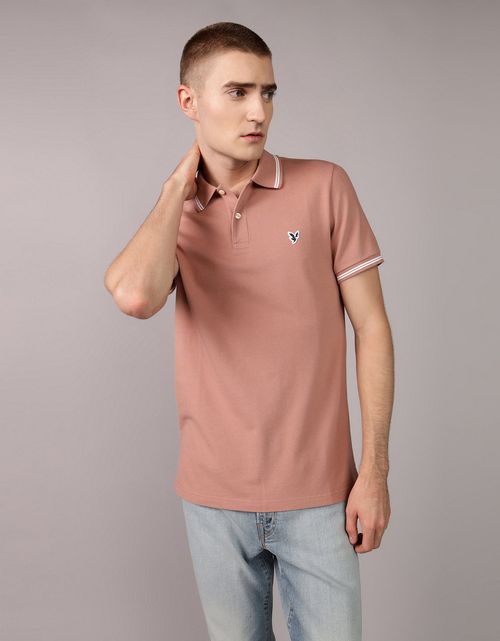Camiseta tipo polo de piqué de hombre AE