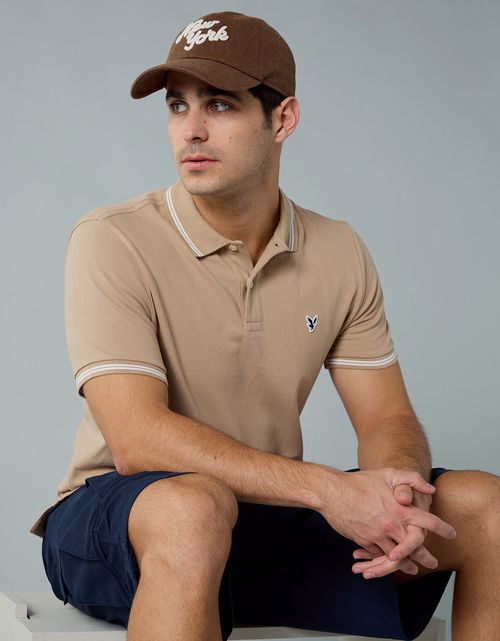 Camiseta tipo polo de piqué de hombre AE