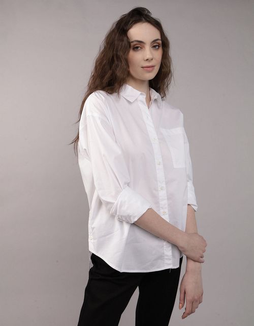 Camisa Clásica de Botones Corte Perfecto para Mujer