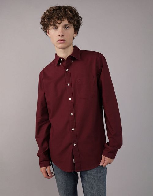 Camisa Manga Larga de Oxford Slim Ae