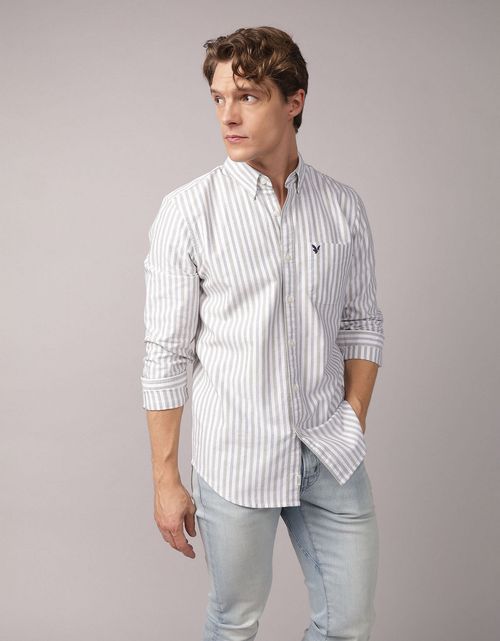 Camisa Everyday Slim Fit de Oxford Manga Larga Ae