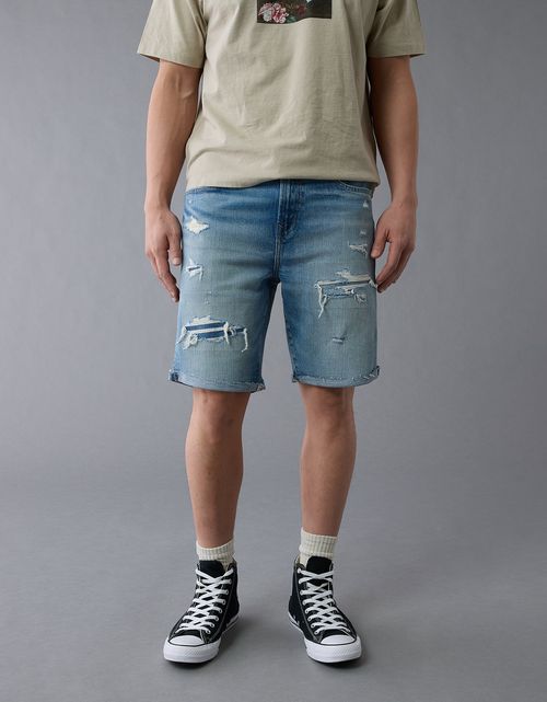 Ae FLEX+ +tencel™ Fibras Rasgadas 9 Pantalones Cortos de Mezclilla