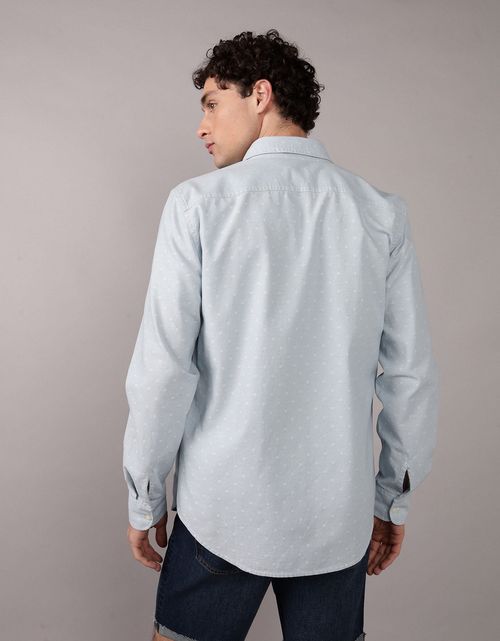 Camisa de popelina manga larga de hombre AE