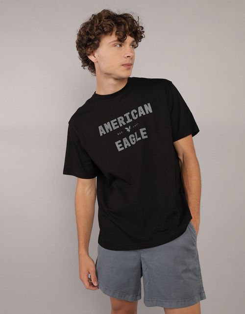 Camiseta manga corta con gráfico de hombre AE