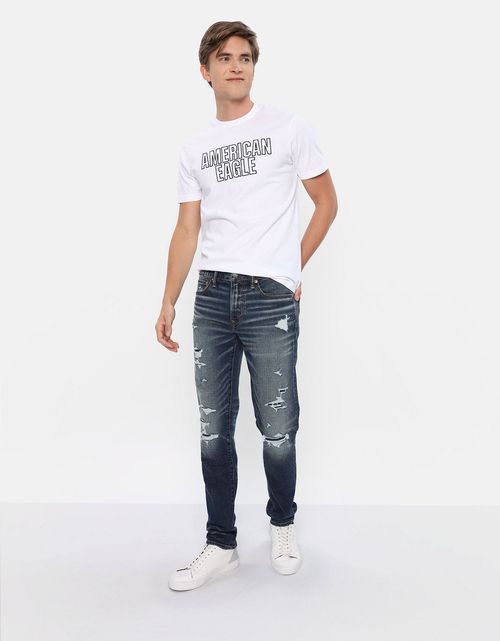 Jean Skinny con rotos Hombre AE