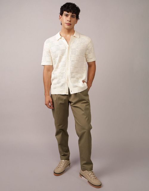 Polo suéter abotonado de cuadros de fin de semana Ae