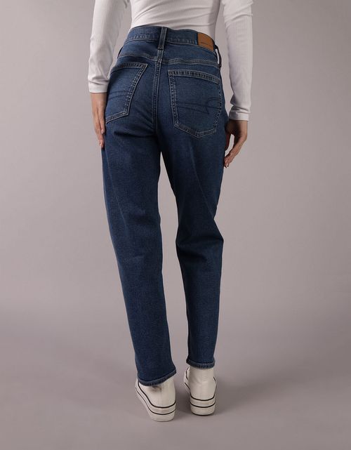 Jean straight de tiro alto de mujer AE