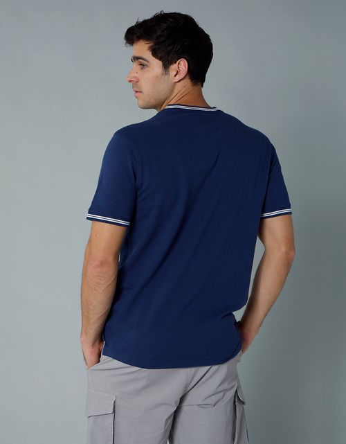 Camiseta Piqué Flex de Ae con Bordes