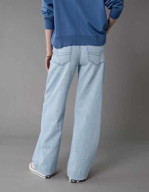 Jean anchos de pierna ancha súper talle alto y elástico de AE con caída soñadora