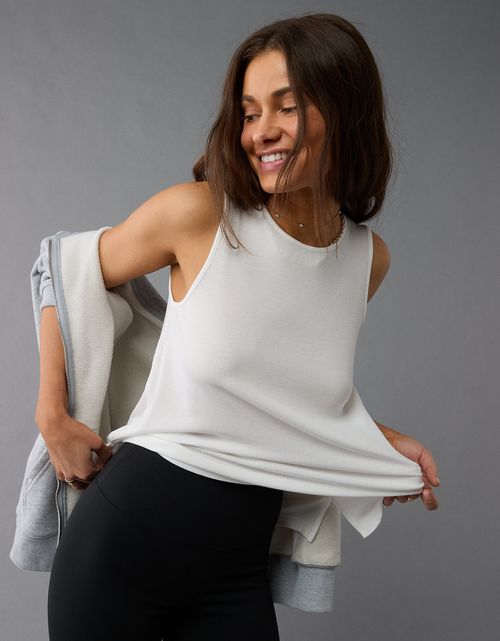 Camiseta sin mangas suave y sexy de corte amplio