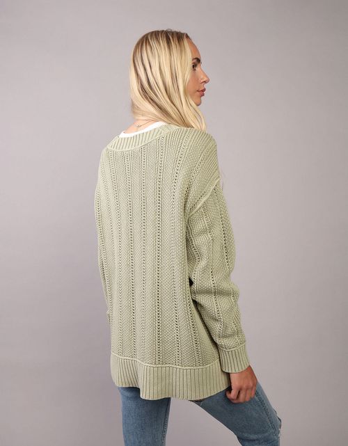 Suéter Oversized de Cuello Redondo Ae