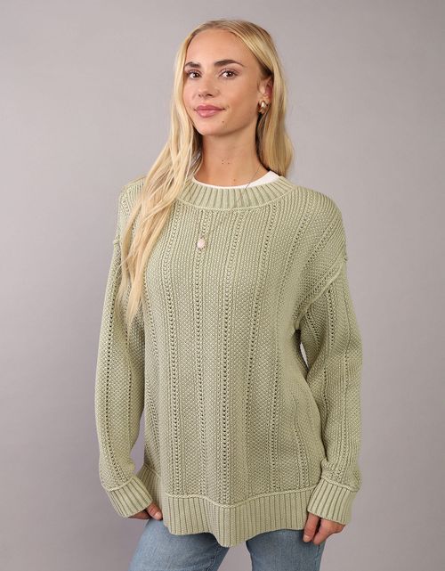 Suéter Oversized de Cuello Redondo Ae