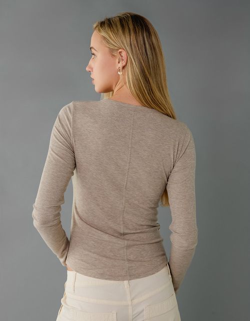 Camiseta de Manga Larga Suave y Sexy Ae