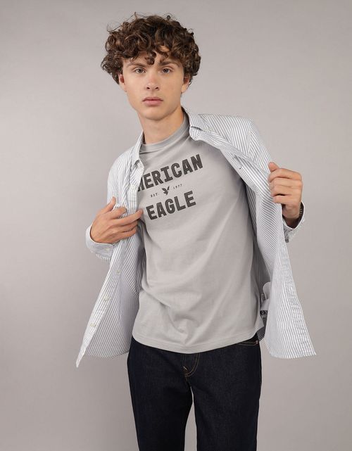 Camisa Everyday Slim Fit de Oxford Manga Larga Ae