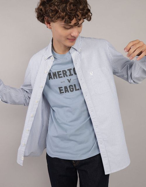 Camisa Everyday Slim Fit de Oxford Manga Larga Ae
