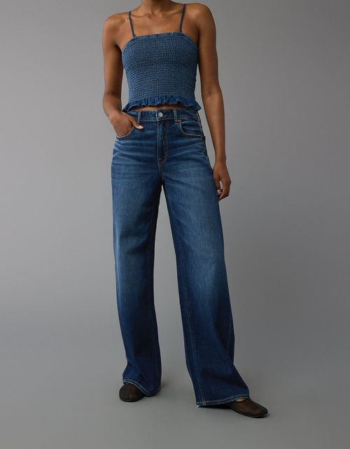 Jean Straight Baggy Talle Alto y Holgado Mujer AE