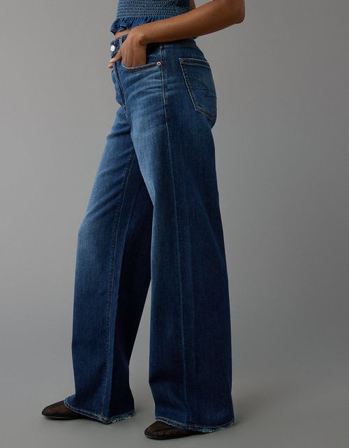Jean Straight Baggy Talle Alto y Holgado Mujer AE