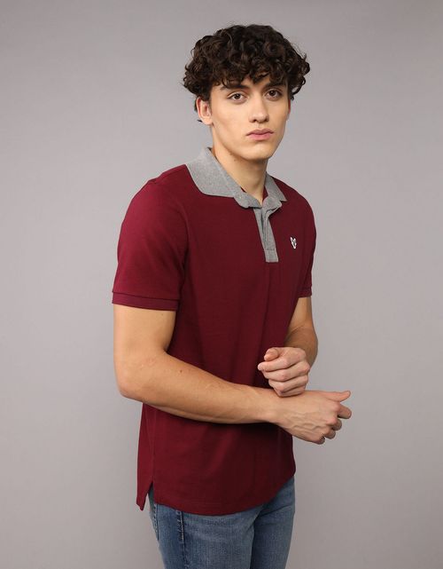 Camiseta Tipo Polo Slim Fit Ae