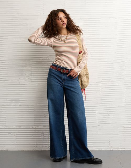 Camiseta de Manga Larga Tipo Henley de AE