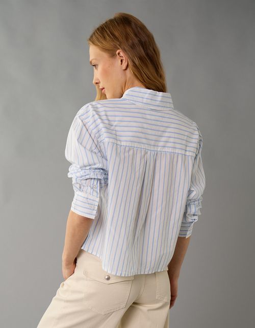 Camisa Cropped de Botones Ae